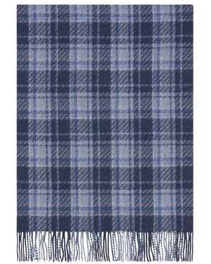 Kiton Kariertes kaschmirschal - Blau