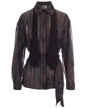 Liu Jo Paisley-Print Hemd - Schwarz
