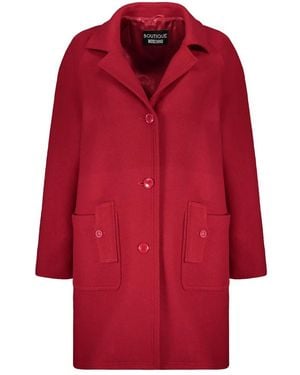 Moschino Single-Breasted Coats - Red