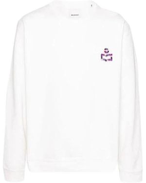 Isabel Marant Hoodies & Sweatvesten ,Wit ,Katoen Mikoe Sweatshirt