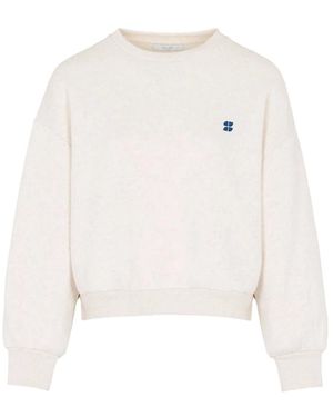 By-Bar Hoodies & Sweatvesten ,Katoen Bibi Logo Sweater - Wit