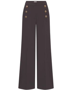 Seductive Wide Trousers - Marron