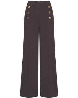 Seductive Wide Trousers - Bruin