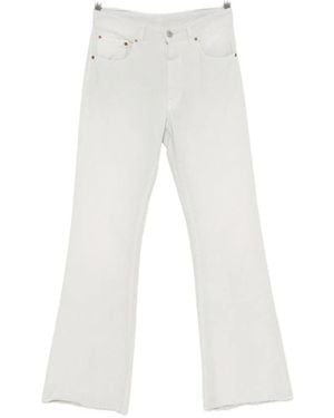 MM6 by Maison Margiela Jeans ,Grijs ,Katoen Jeans Met Rafelzoom - Wit