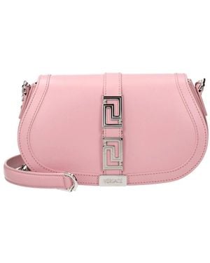 Versace Tassen ,Roze ,Leer Greca Goddess Schoudertas