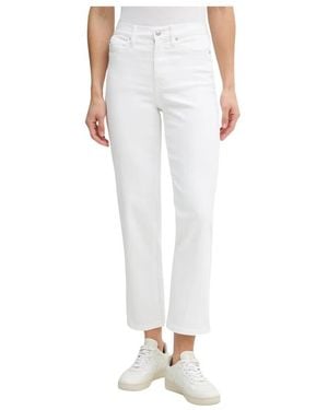 DKNY High-Rise Classic Gerades Jeans - Weiß