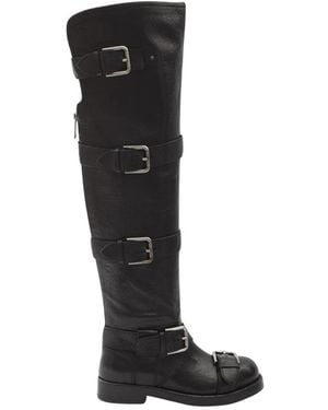 Dolce & Gabbana Over-Knee Boots - Black