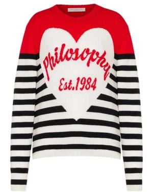 Philosophy Di Lorenzo Serafini Round-Neck Knitwear - Red