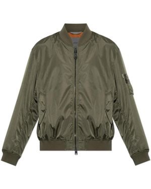 Balenciaga Jassen ,Groen ,Polyester Gevoerde Jas Met Logo