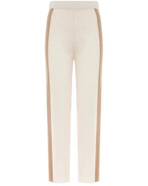 Akep Broek Met Zijstrepen - Naturel