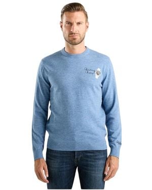 MC2 Saint Barth Truien & Vesten ,Blauw ,Wol Ghosting Champ 33 Sweater