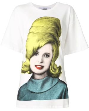 Jeremy Scott Tops ,Wit ,5001C Tee - Groen