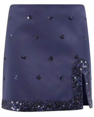 Semicouture Rokken ,Blauw ,Polyester Minirok