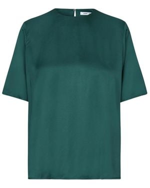 Samsøe & Samsøe Lässiges Kurzarm-Top Mit Schlüsselloch-Detail - Grün