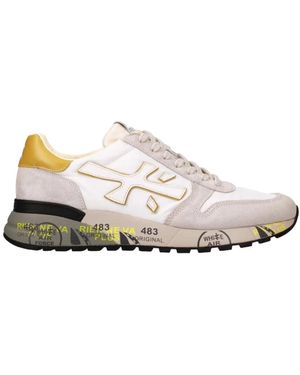 Premiata Mick sneakers in rete e camoscio - Bianco