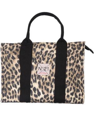 N°21 Tassen ,Bruin ,Borsa A Mano - Zwart