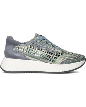 Softwaves Schoenen ,Veelkleurig ,Katoen Blauwe Lage Sneakers Trendy Stijl - Grijs