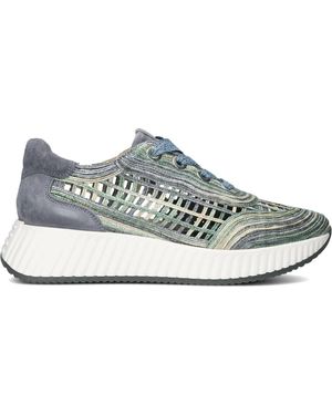 Softwaves Schoenen ,Veelkleurig ,Katoen Blauwe Lage Sneakers Trendy Stijl - Grijs