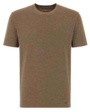 Tom Ford Lyocell Katoen Ronde Hals T-Shirt - Bruin