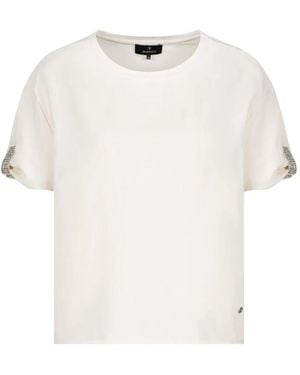 Monari Top Korte Mouw 410731 - Wit