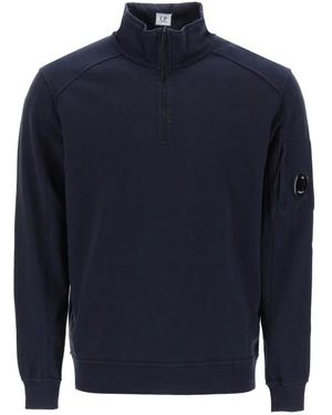 C.P. Company Leichtes Quarter-Zip Sweatshirt - Blau
