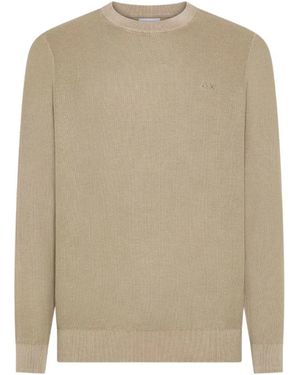 Sun 68 Round-Neck Knitwear - Natural