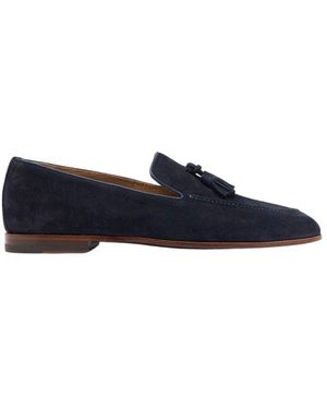 SCAROSSO Tassel loafers mit flexibler sohle,graue suede quasten loafer,rost wildleder tassel loafers - Blau