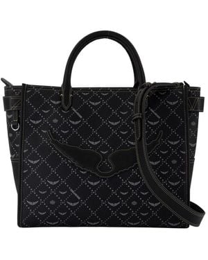 Zadig & Voltaire Zwarte Angel Monogram Schoudertas
