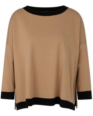 Marc Cain Truien & Vesten ,Bruin ,Trui Met Ronde Hals