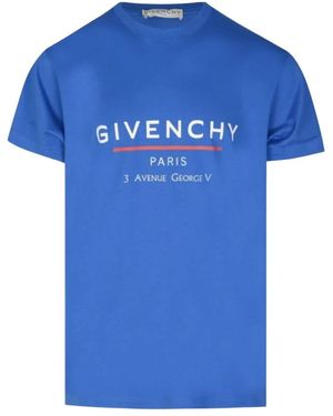 Givenchy Logo Print Oversize T-Shirt - Blau