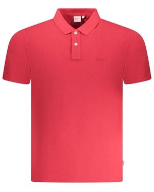 Pepe Jeans Rotes Baumwoll Herren Polo Shirt