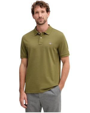 GANT Tops ,Groen ,Katoen Klassiek Regular Poloshirt