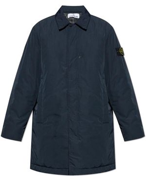 Stone Island Single-Breasted Coats - Azul