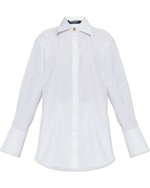 Balmain Overhemden ,Wit ,Katoen Het Katoenen Shirt