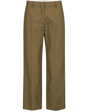 Iceberg Regular Fit Katoenen Poplin Broek - Groen