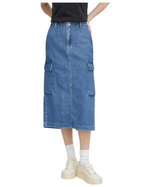Levi's Denim Midi Rock - Blau
