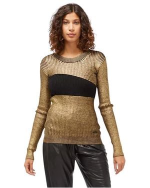 Custoline Metallic Knit Jumper - Zwart