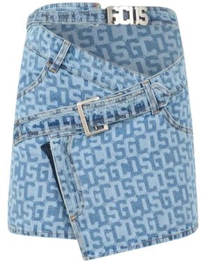 Gcds Denim Skirts - Blue