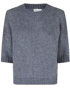 Roberto Collina Truien & Vesten ,Blauw ,Trui Met Ronde Hals