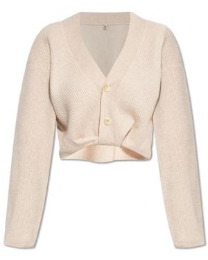 R13 Kaschmir-Strickjacke - Natur