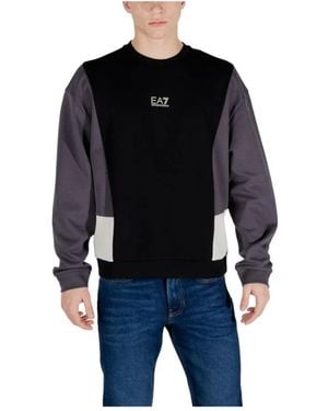 EA7 Sweatshirt Met Ronde Hals - Zwart
