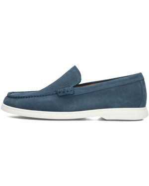 HUGO Blaue Wildleder-Loafer Für Herren