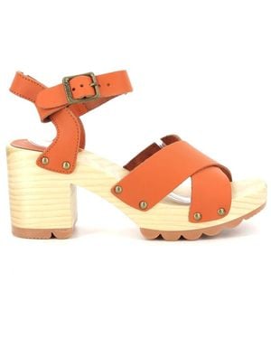 Kickers Bequeme Sandalen Kick Wise Leder Schnalle - Orange