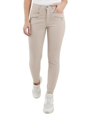 2-Biz Slim-Fit Trousers - Natural