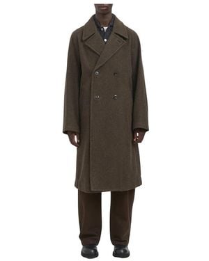 Lemaire Double-Breasted Coats - Marrón