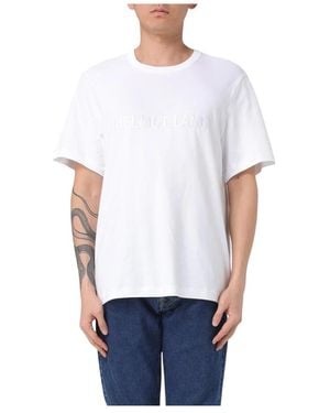Helmut Lang Embroidered Logo Tee Short Sleeve - Wit