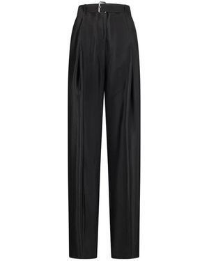 Blumarine Shiny Diagonal Pants - Zwart