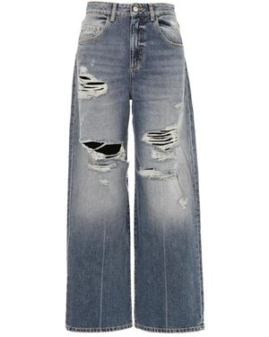 ICON DENIM Weite Bein Blaue Jeans Los Angeles