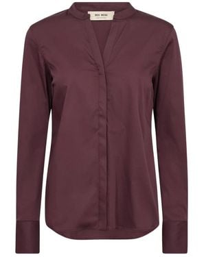 Mos Mosh Overhemden ,Paars ,Leer Roy Blouse