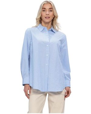 Modström Overhemden ,Blauw ,Viggemd Stripe Shirt